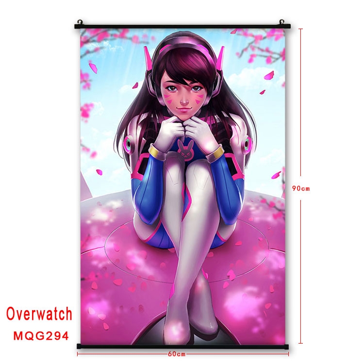 Overwatch Anime plastic pole cloth painting Wall Scroll 60X90CM MQG294