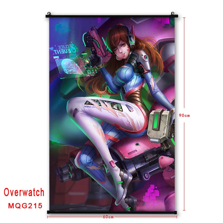 Overwatch Anime plastic pole cloth painting Wall Scroll 60X90CM MQG215