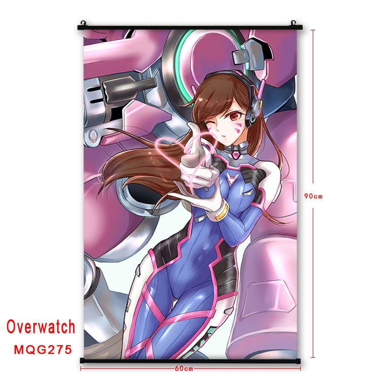 Overwatch Anime plastic pole cloth painting Wall Scroll 60X90CM