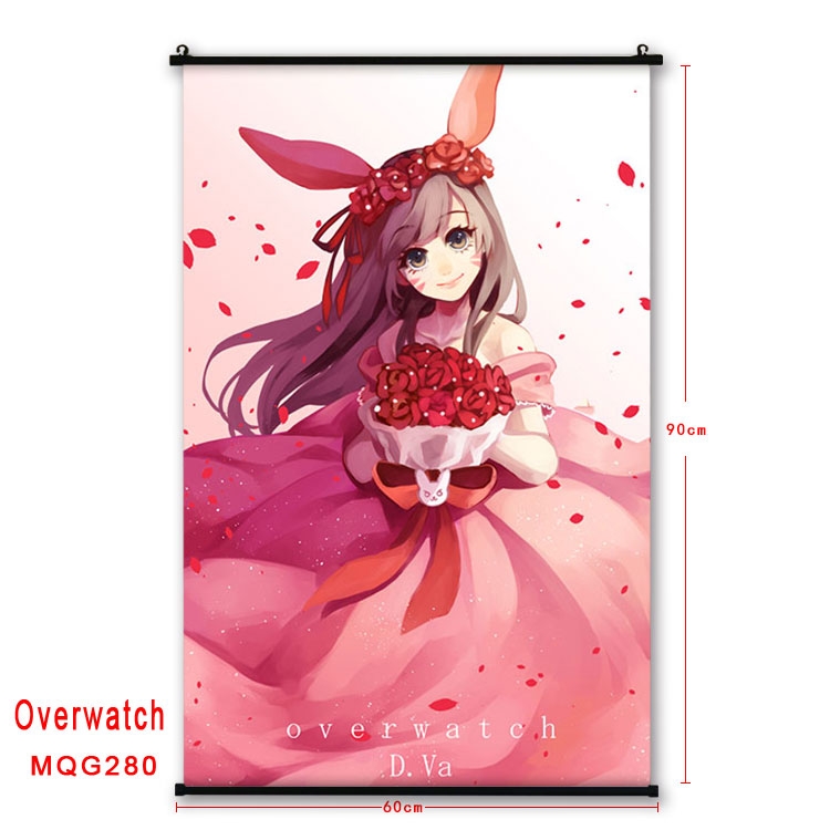 Overwatch Anime plastic pole cloth painting Wall Scroll 60X90CM MQG280