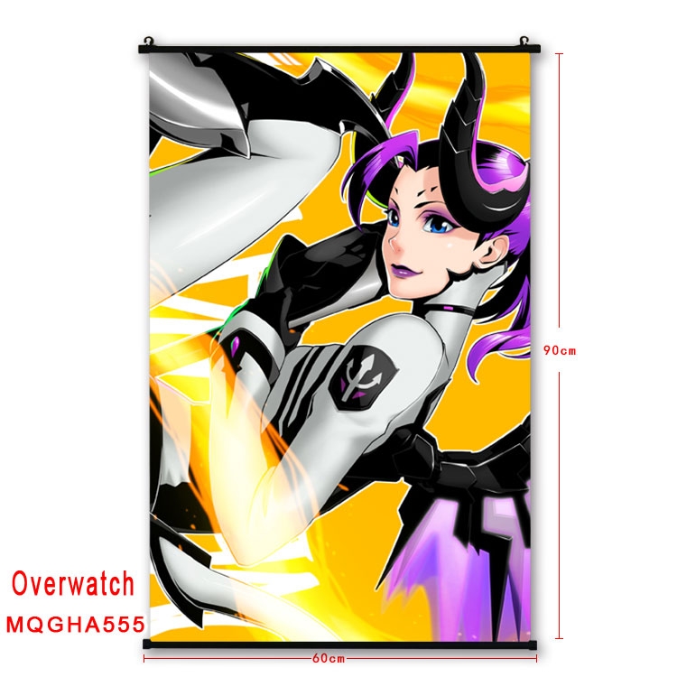 Overwatch Anime plastic pole cloth painting Wall Scroll 60X90CM MQGHA555