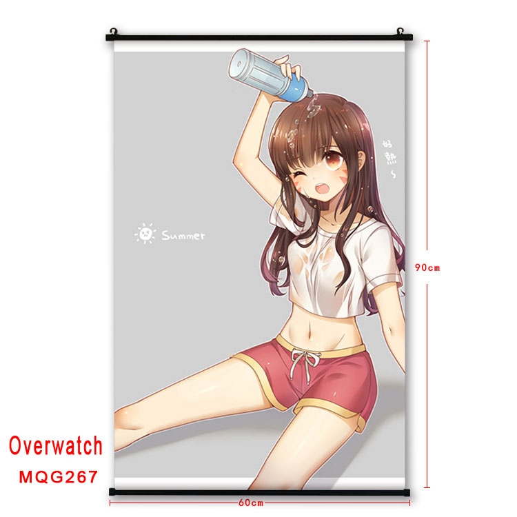Overwatch Anime plastic pole cloth painting Wall Scroll 60X90CM MQG267