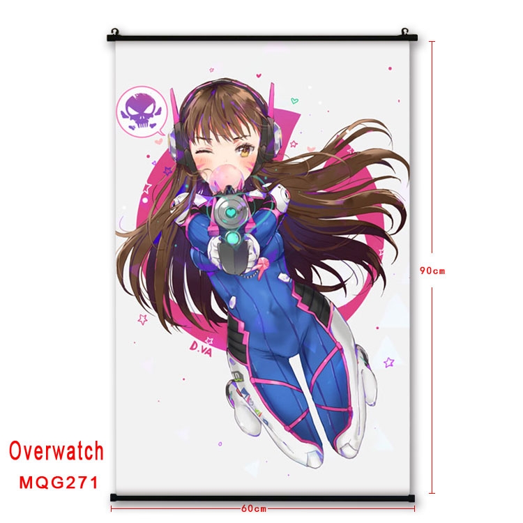 Overwatch Anime plastic pole cloth painting Wall Scroll 60X90CM  MQG271