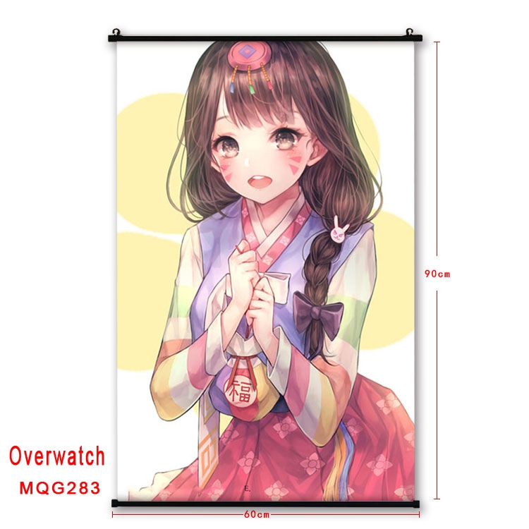 Overwatch Anime plastic pole cloth painting Wall Scroll 60X90CM MQG283