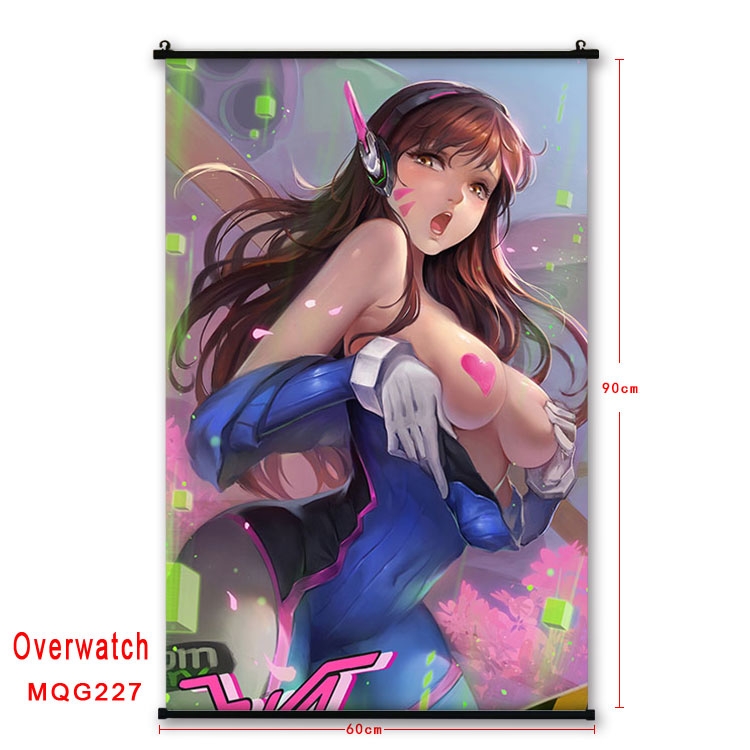 Overwatch Anime plastic pole cloth painting Wall Scroll 60X90CM  MQG227