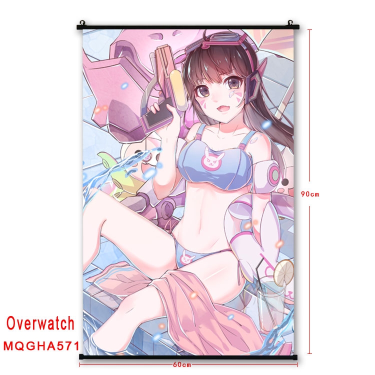 Overwatch Anime plastic pole cloth painting Wall Scroll 60X90CM  MQGHA571