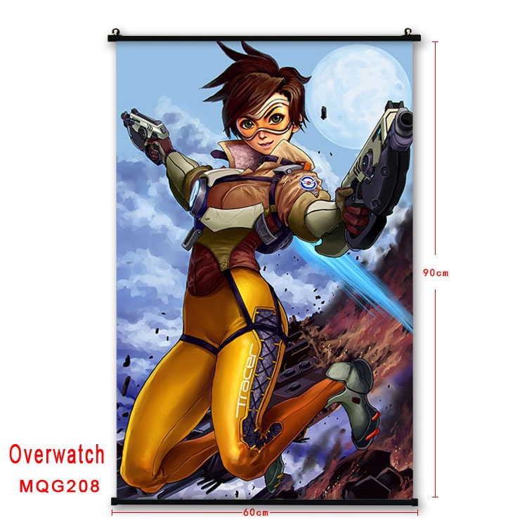 Overwatch Anime plastic pole cloth painting Wall Scroll 60X90CM  MQG208