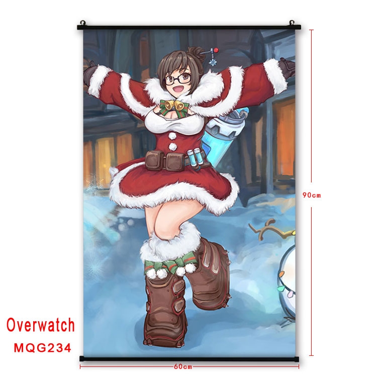 Overwatch Anime plastic pole cloth painting Wall Scroll 60X90CM  MQG234