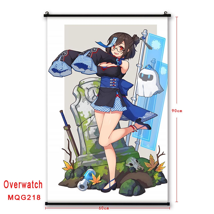 Overwatch Anime plastic pole cloth painting Wall Scroll 60X90CM  MQG218