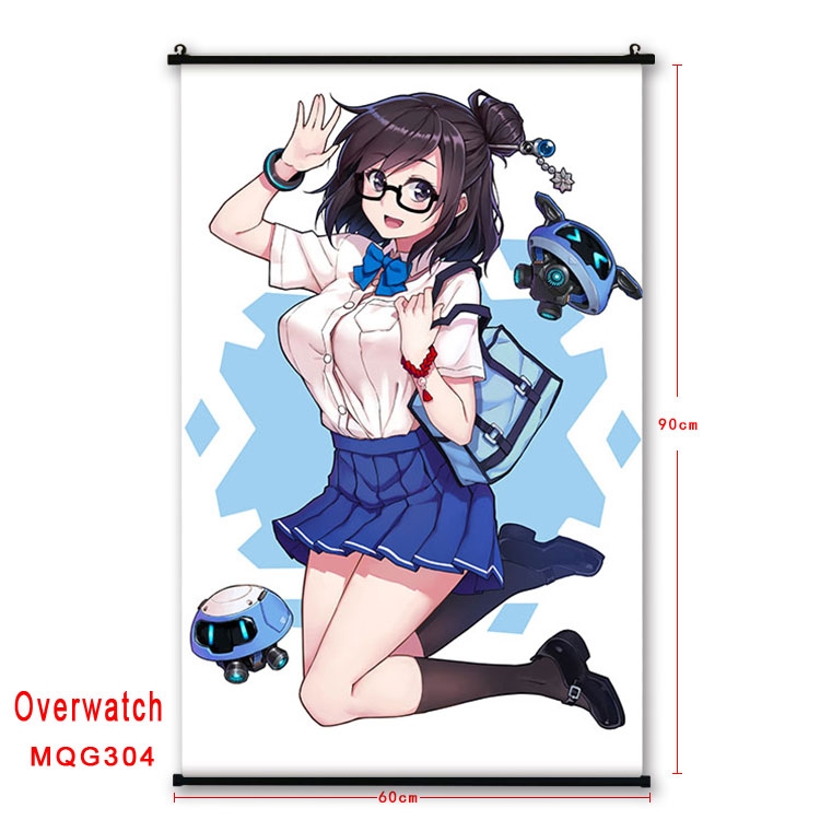 Overwatch Anime plastic pole cloth painting Wall Scroll 60X90CM  MQG304