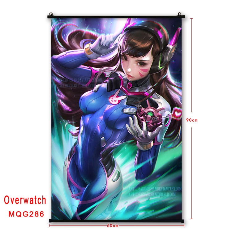 Overwatch Anime plastic pole cloth painting Wall Scroll 60X90CM  MQG286