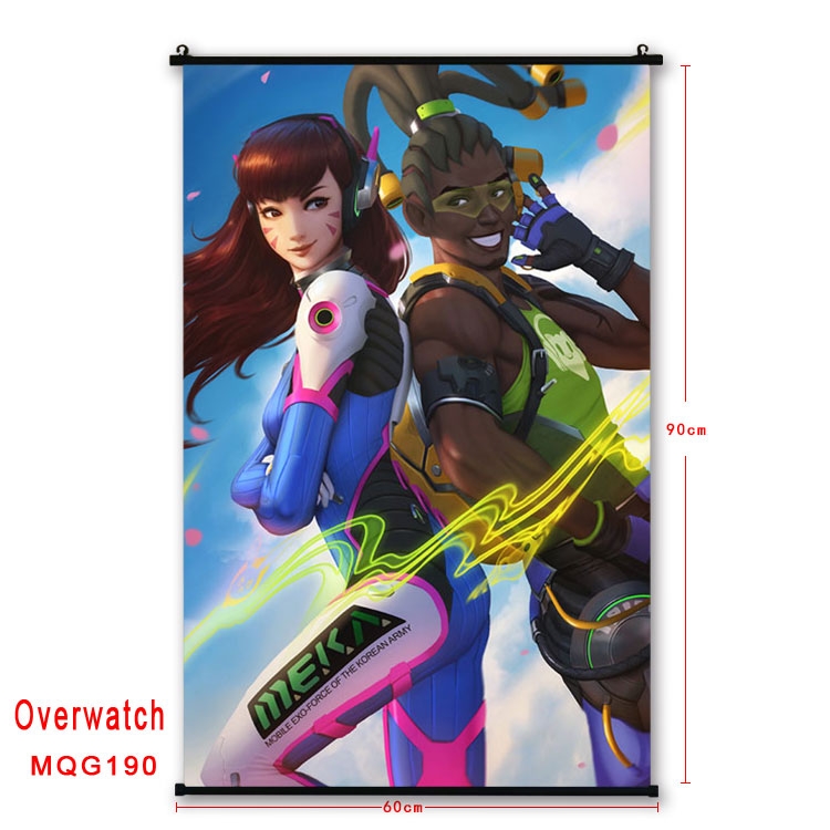 Overwatch Anime plastic pole cloth painting Wall Scroll 60X90CM  MQG190