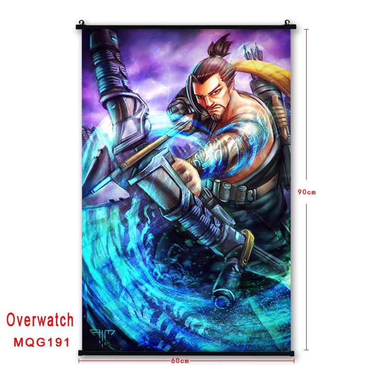 Overwatch Anime plastic pole cloth painting Wall Scroll 60X90CM  MQG191