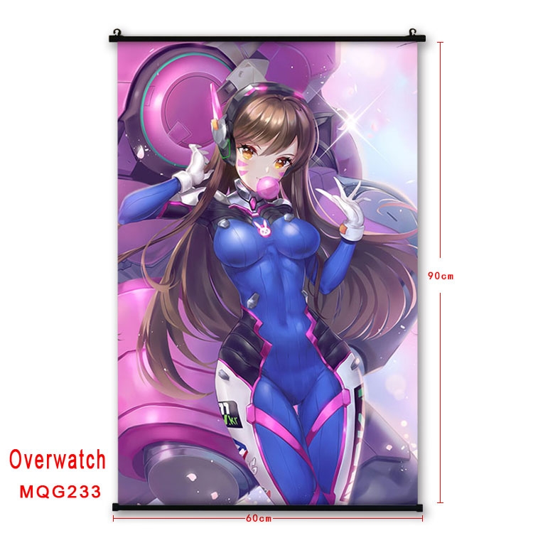 Overwatch Anime plastic pole cloth painting Wall Scroll 60X90CM  MQG233