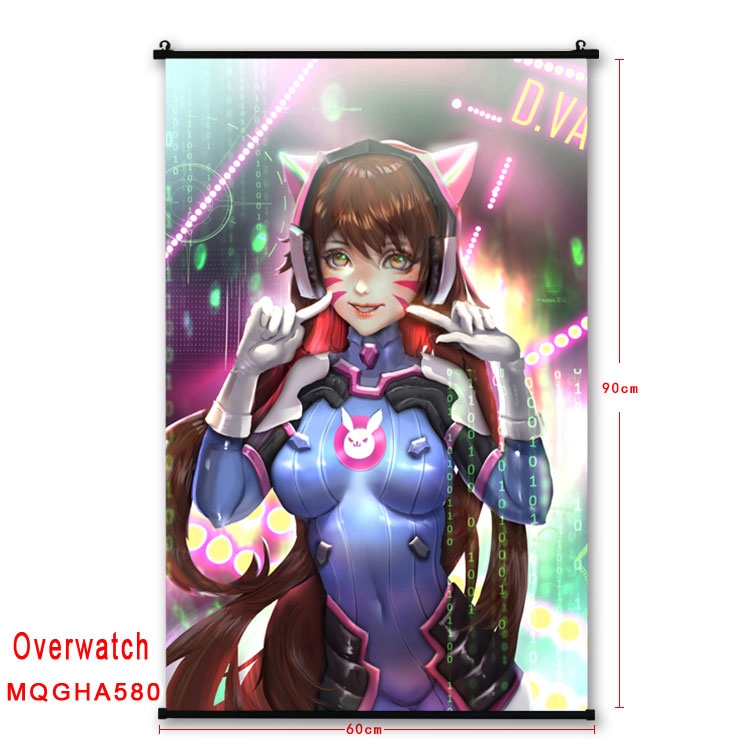 Overwatch Anime plastic pole cloth painting Wall Scroll 60X90CM  MQGHA580