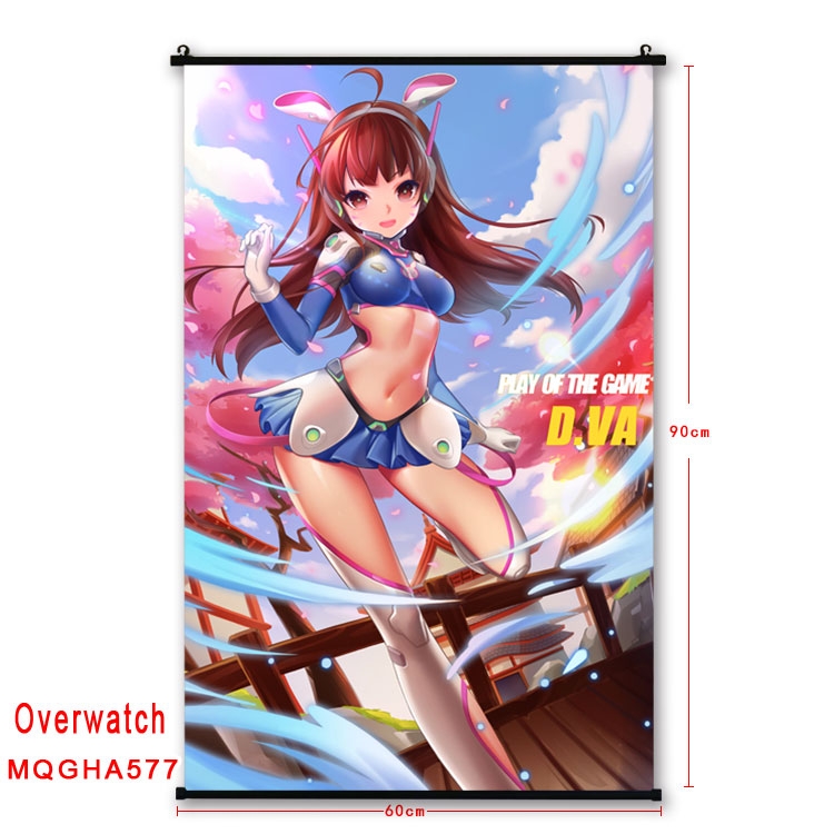 Overwatch Anime plastic pole cloth painting Wall Scroll 60X90CM  MQGHA577