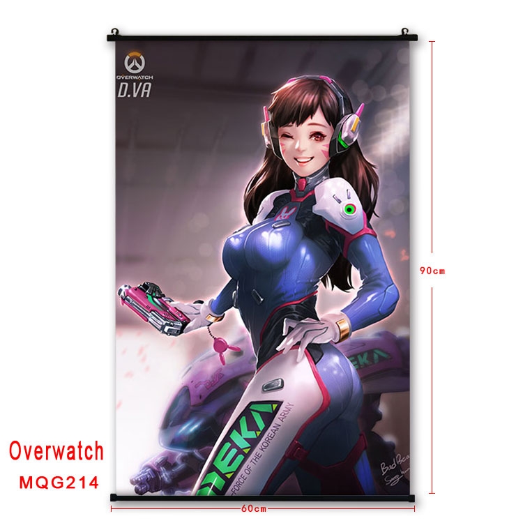 Overwatch Anime plastic pole cloth painting Wall Scroll 60X90CM  MQGHA560