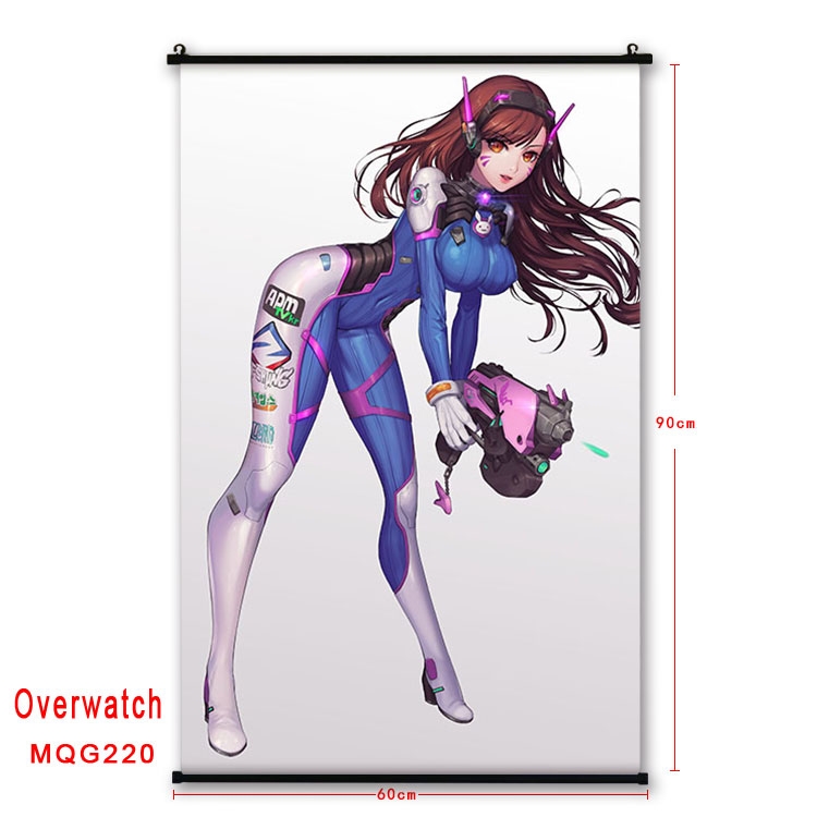 Overwatch Anime plastic pole cloth painting Wall Scroll 60X90CM  MQG220
