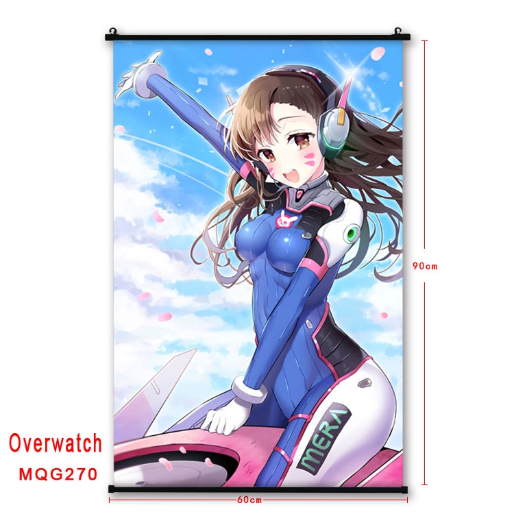 Overwatch Anime plastic pole cloth painting Wall Scroll 60X90CM  MQG270