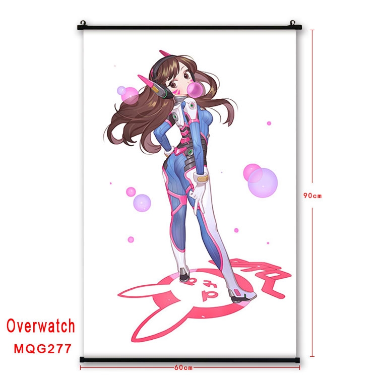 Overwatch Anime plastic pole cloth painting Wall Scroll 60X90CM  MQG277