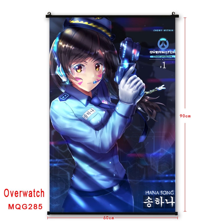 Overwatch Anime plastic pole cloth painting Wall Scroll 60X90CM  MQG285