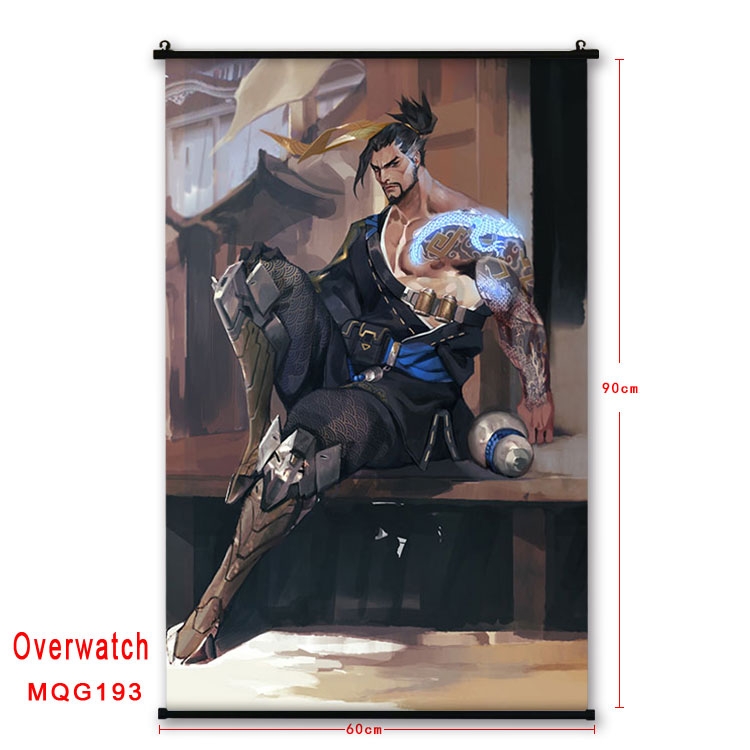 Overwatch Anime plastic pole cloth painting Wall Scroll 60X90CM  MQG255