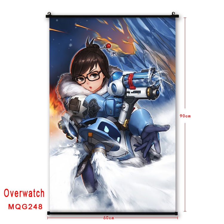 Overwatch Anime plastic pole cloth painting Wall Scroll 60X90CM  MQG248