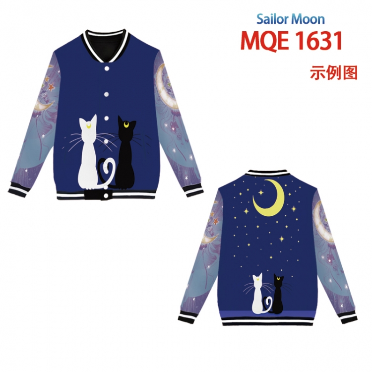sailormoon Full color round neck baseball Sweater coat Hoodie XS to 4XL 8 sizes  MQE1631