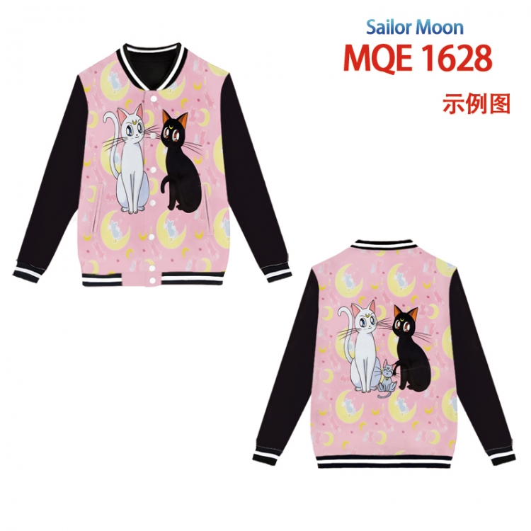 sailormoon Full color round neck baseball Sweater coat Hoodie XS to 4XL 8 sizes  MQE1628