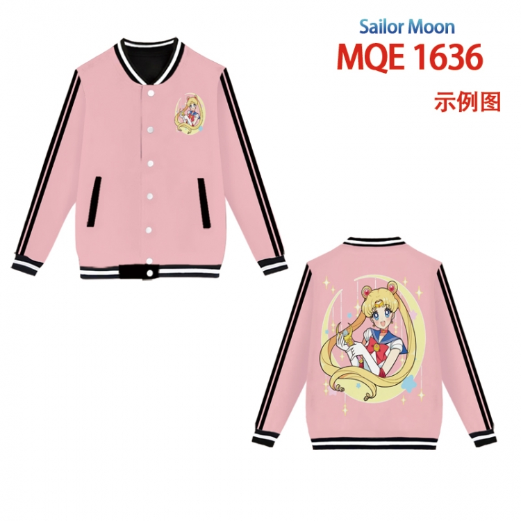 sailormoon Full color round neck baseball Sweater coat Hoodie XS to 4XL 8 sizes  MQE1636