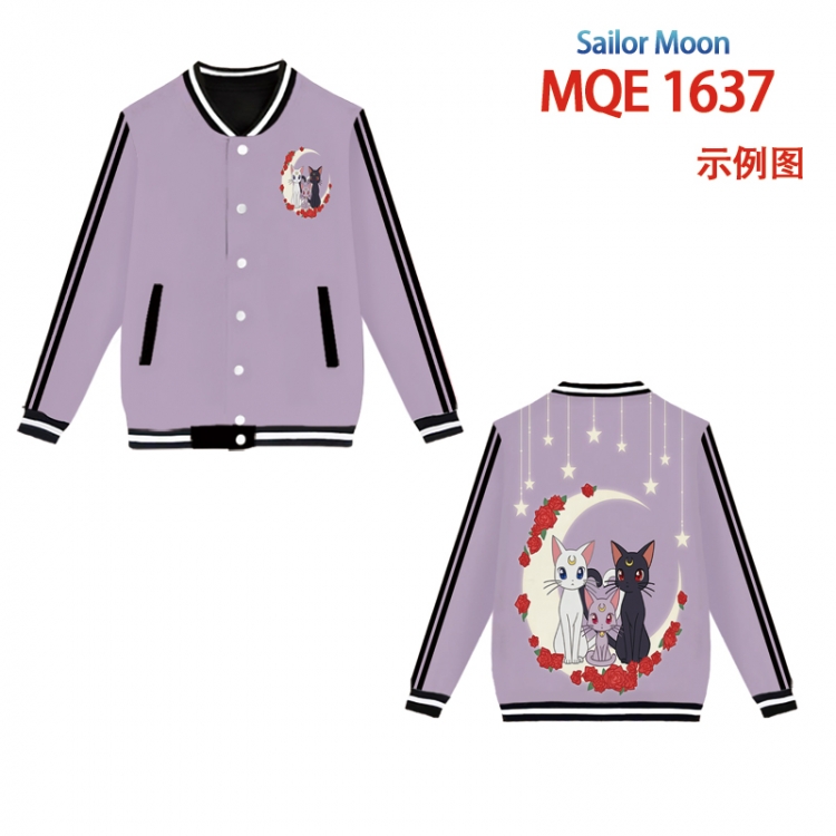 sailormoon Full color round neck baseball Sweater coat Hoodie XS to 4XL 8 sizes  MQE1637
