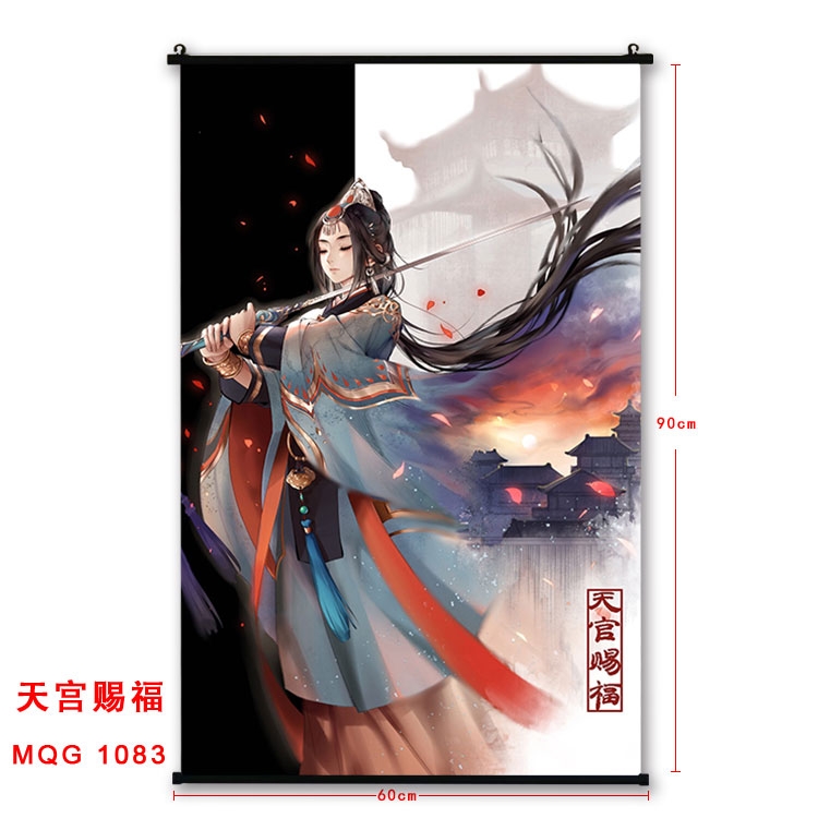 Heavenly Palace blessing Anime plastic pole cloth painting Wall Scroll 60X90CM  MQG1083