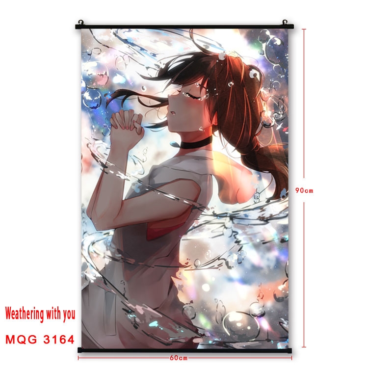 Weathering with you Anime plastic pole cloth painting Wall Scroll 60X90CM  MQG3164