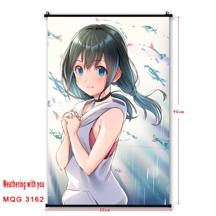 Weathering with you Anime plastic pole cloth painting Wall Scroll 60X90CM  MQG3162