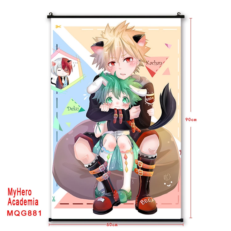 My Hero Academia Anime plastic pole cloth painting Wall Scroll 60X90CM  MQG881