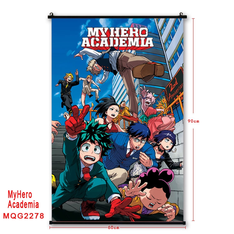 My Hero Academia Anime plastic pole cloth painting Wall Scroll 60X90CM  MQG2278