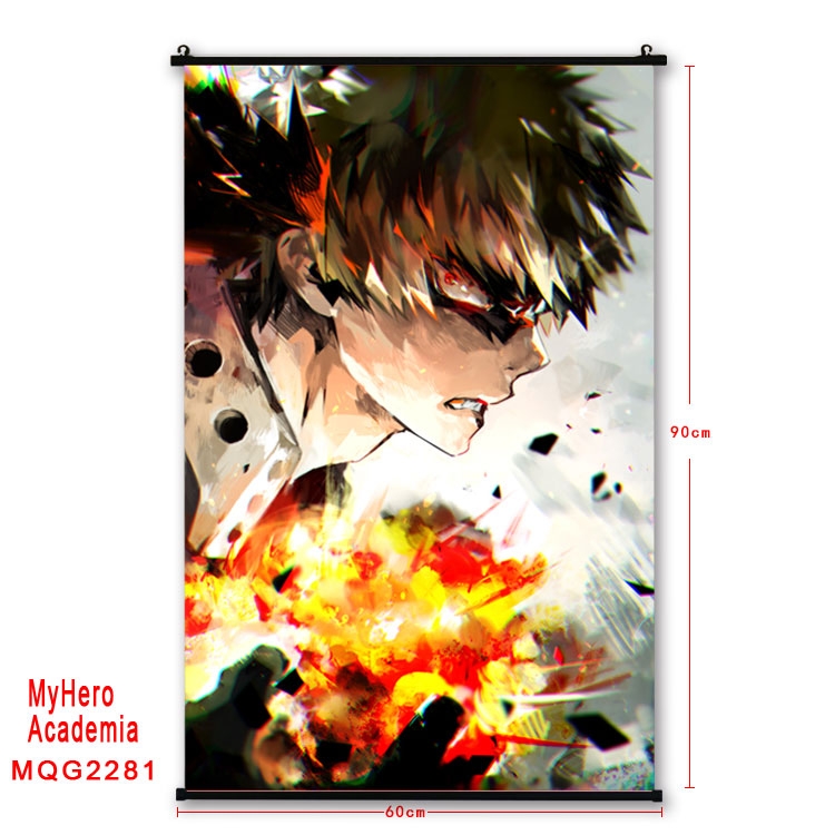 My Hero Academia Anime plastic pole cloth painting Wall Scroll 60X90CM  MQG2281