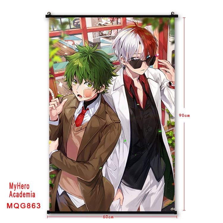 My Hero Academia Anime plastic pole cloth painting Wall Scroll 60X90CM  MQG863