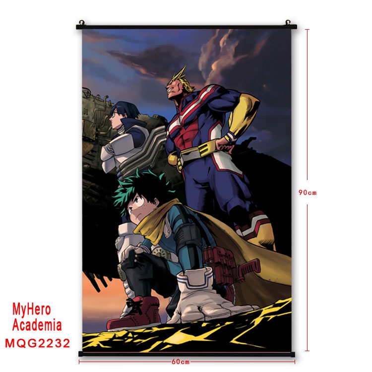 My Hero Academia Anime plastic pole cloth painting Wall Scroll 60X90CM  MQG2232