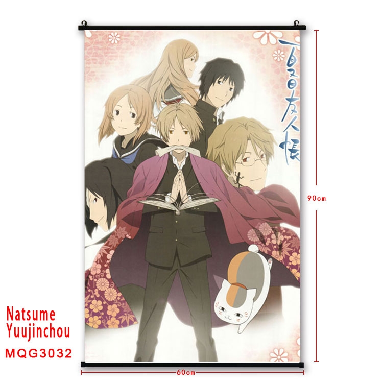 Natsume Yuujinchou Anime plastic pole cloth painting Wall Scroll 60X90CM  MQG3032