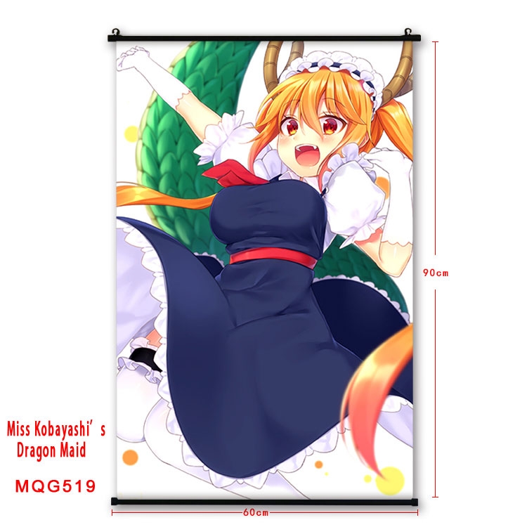 Miss Kobayashis Dra gon Maid Anime plastic pole cloth painting Wall Scroll 60X90CM MQG519