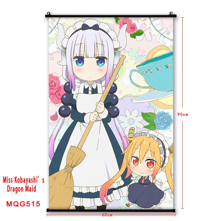 Miss Kobayashis Dragon Maid Anime plastic pole cloth painting Wall Scroll 60X90CM  MQG515
