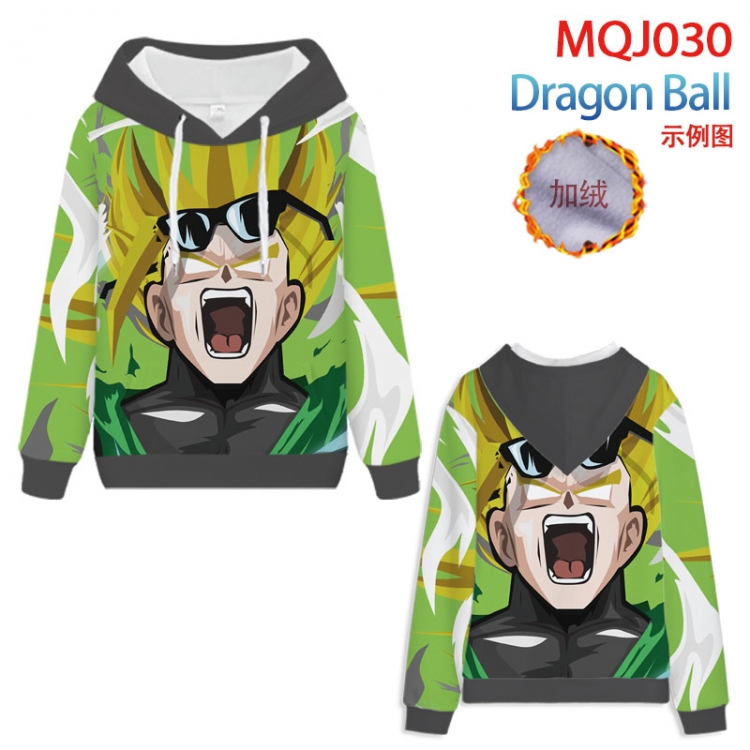 DRAGON BALL Full Color Patch velvet pocket Sweatshirt Hoodie  9 sizes from 2XS to 4XL MQJ030