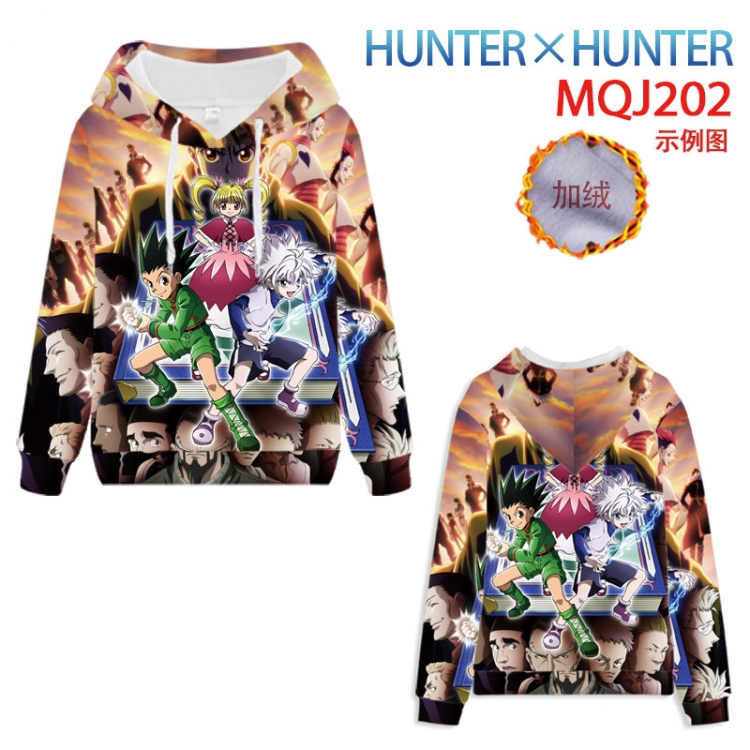 HunterXHunter Full Color Patch velvet pocket Sweatshirt Hoodie  9 sizes from 2XS to 4XL MQJ202