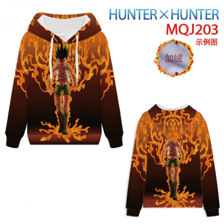 HunterXHunter Full Color Patch velvet pocket Sweatshirt Hoodie  9 sizes from 2XS to 4XL MQJ203