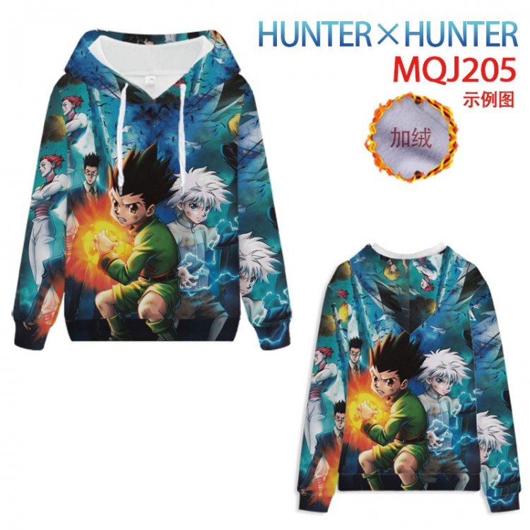 HunterXHunter Full Color Patch velvet pocket Sweatshirt Hoodie  9 sizes from 2XS to 4XL MQJ205