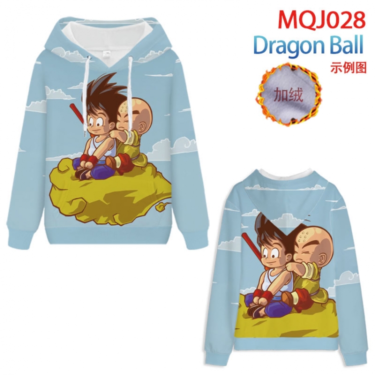 DRAGON BALL Full Color Patch velvet pocket Sweatshirt Hoodie  9 sizes from 2XS to 4XL MQJ028