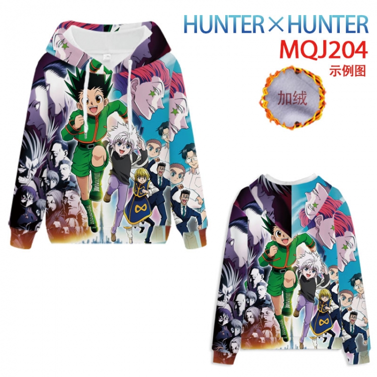 HunterXHunter Full Color Patch velvet pocket Sweatshirt Hoodie  9 sizes from 2XS to 4XL MQJ204