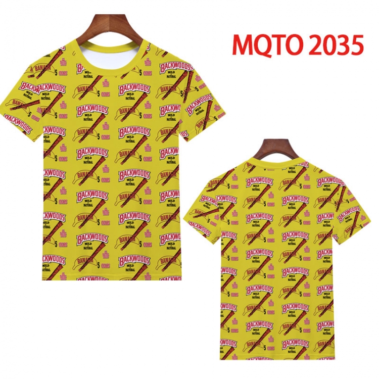 BACKWOODS Full color printing flower short sleeve T-shirt 2XS-4XL, 9 sizes MQTO2035