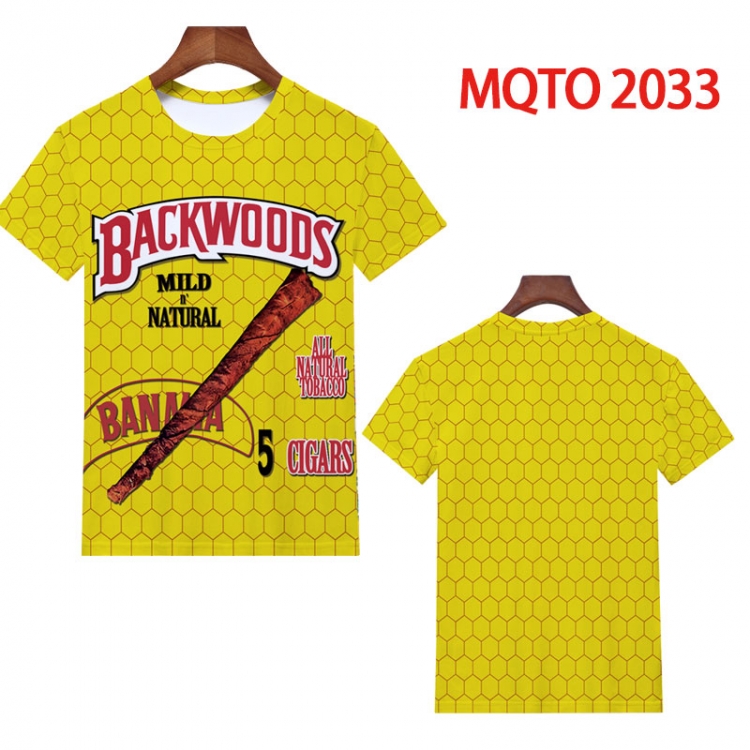 BACKWOODS Full color printing flower short sleeve T-shirt 2XS-4XL, 9 sizes MQTO2033